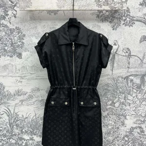 Designer Luxury Louis Vuitton Jacquard Short-Sleeved Shirts