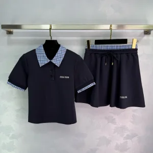 Aaa Miu Miu Plaid Short-Sleeved Shirt