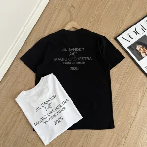 High Quality Super Clone Jil Sander Short-Sleeved T-Shirt Red All-Day Comfort Relaxed Fit Soft Touch