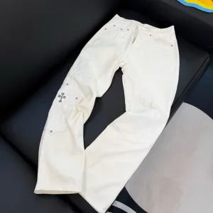 Super Clone Reps Chrome Hearts Ruler White Denim
