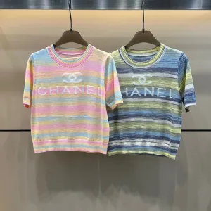 High Quality Designer Chanel Jacquard Short Sleeves