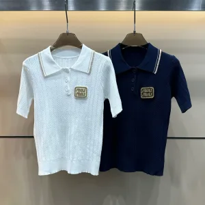 Aaa Miu Miu Gold Short Sleeves