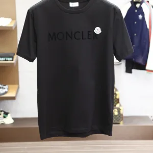 Luxury Monk Short-Sleeved T-Shirt Red Cotton Mercerized Spring Summer