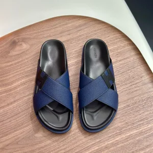 Luxury Hermès Cowhide Slippers