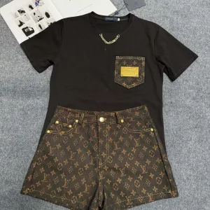 Aaa Louis Vuitton Jacquard Short-Sleeved Shirts