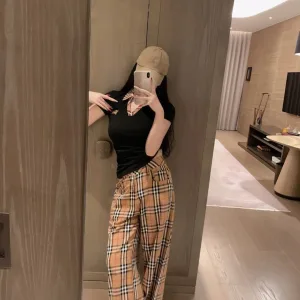 1:1 Aaa Burberry Plaid Short-Sleeved Shirt