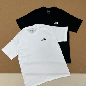 Super Clone High Quality The North Face Short-Sleeved T-Shirt Ash Cotton Pure Summer Environmentally Friendly Dyeing Patch