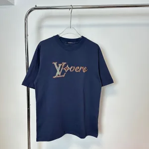 Super Clone Reps Louis Vuitton Short-Sleeved T-Shirt Red Cotton Pure