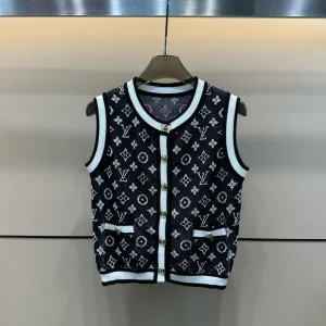 Designer Aaa Louis Vuitton Gold Vest