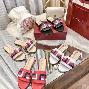 Luxury High Quality Gucci Slippers Red