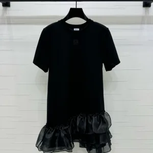 Designer Luxury Loewe Lace Short-Sleeved Shirts