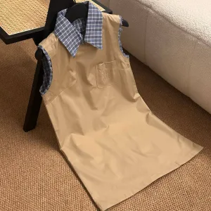High Quality Miu Miu Plaid Sleeveless