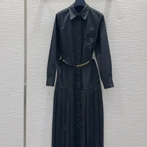 Designer Aaa Louis Vuitton Long-Sleeved Dress