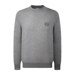 Luxury High Quality Loewe Sweater Ash Cashmere Embroidery