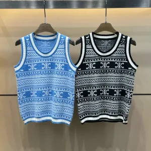 High Quality Designer Celine Jacquard Vest
