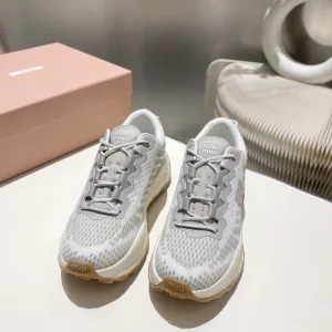 Aaa Luxury Miu Miu Breathable Fabric Sneakers