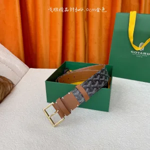 AAA Goyard Belt Red Top-Grain Cowhide Understated Luxury