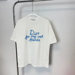High Quality Dior Short-Sleeved Shirts Ash Cotton Pure