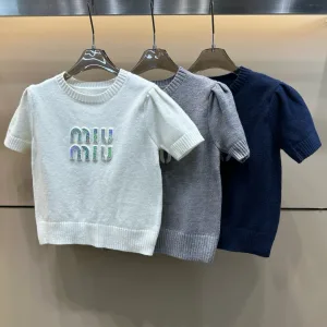 High Quality Designer Miu Miu Short Sleeves