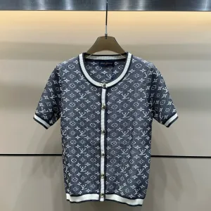 Aaa Louis Vuitton Jacquard Short-Sleeved Shirts