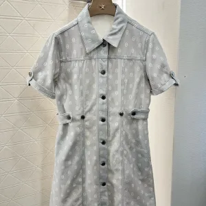 Luxury High Quality Hermès Denim Short-Sleeved Shirts