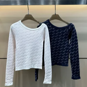 High Quality Miu Miu Jacquard Long Sleeves