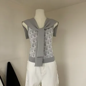 High Quality Luxury Dior Jacquard Vest