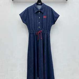 1:1 Miu Miu Denim Short-Sleeved Shirts