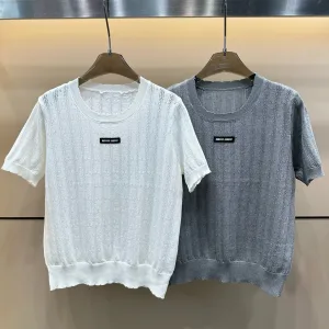 Luxury Miu Miu Short Sleeves