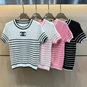 Luxury Chanel Jacquard Short Sleeves