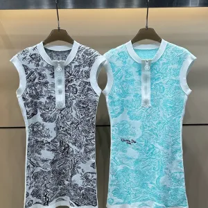 Designer Aaa Dior Jacquard Sleeveless