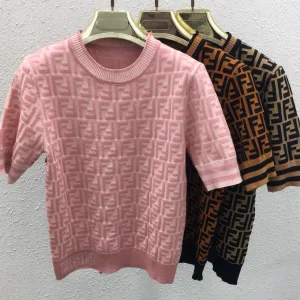Aaa 1:1 Fendi Jacquard Short Sleeves