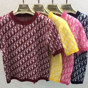 Luxury High Quality Dior Jacquard Short Sleeves