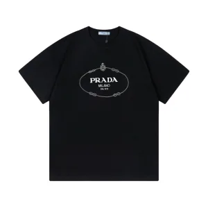 High Quality Prada Cotton Short-Sleeved T-Shirt
