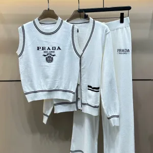 Luxury Designer Prada Jacquard Trousers