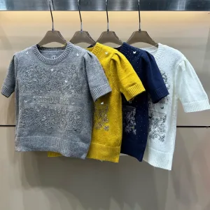 High Quality Luxury Dior Stone Short Sleeves