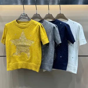 Aaa Designer Dior Stone Short Sleeves