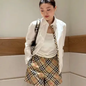 Designer 1:1 Burberry Plaid Shirt