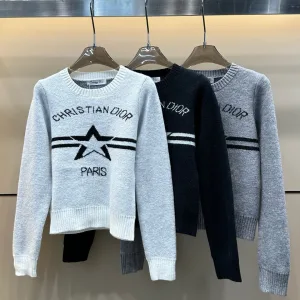 High Quality Aaa Dior Jacquard Long-Sleeved Sweater