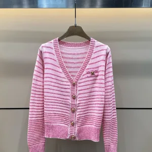 High Quality Aaa Celine Gold Long-Sleeved Cardigan