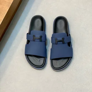 Luxury Designer Hermès Cowhide Slippers