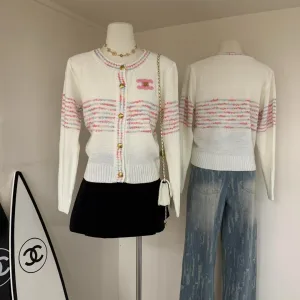 High Quality 1:1 Celine Gold Long-Sleeved Cardigan