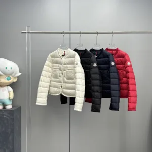 AAA Luxury Moncler Jacket Red Goose Down Lace