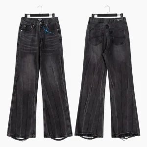 High Quality Designer Balenciaga Jeans Red Summer Leather Patch