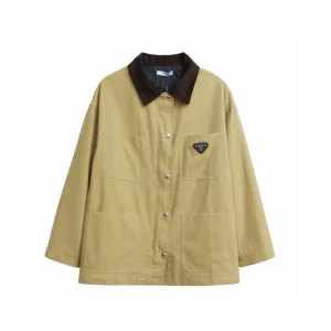 Designer Luxury Prada Corduroy Outerwear