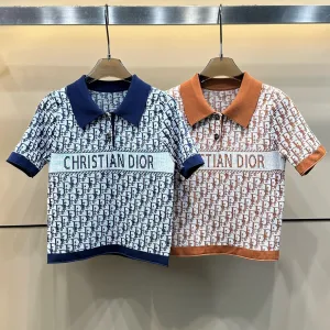 Aaa Dior Jacquard Short Sleeves