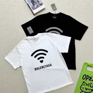Reps AAA Balenciaga Short-Sleeved T-Shirt Red Eva Cotton Pure Simple And Elegant Daily Commute Summer