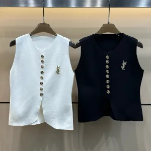 1:1 High Quality Saint Laurent Gold Vest