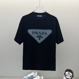 Aaa Prada Denim Short-Sleeved T-Shirt