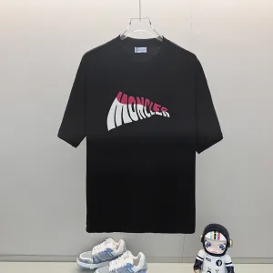 Designer Moncler Denim Short-Sleeved T-Shirt